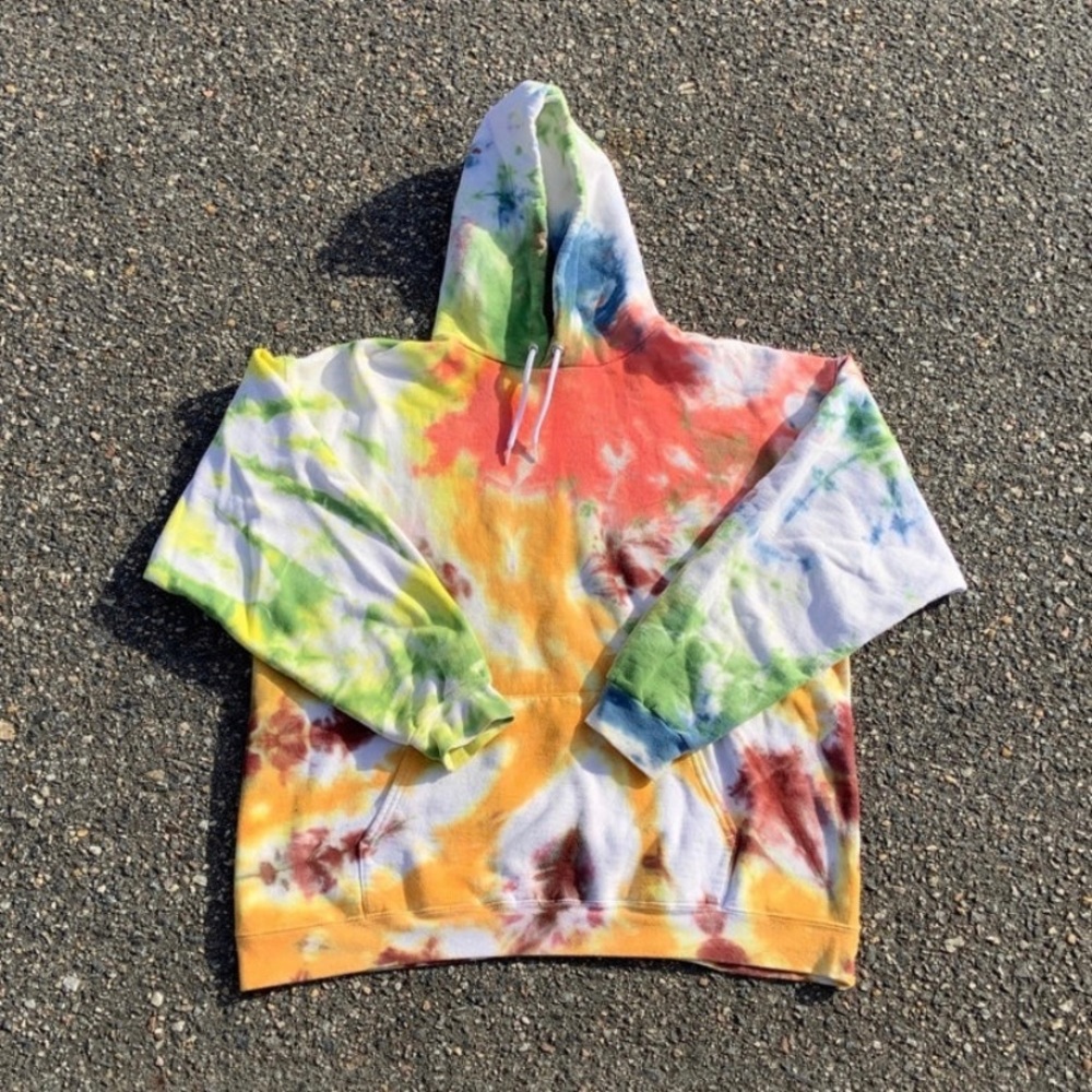 Vintage 1990’s Hanes Tie-Dye Hoodie Ultimate Cotton Printpro Size Large